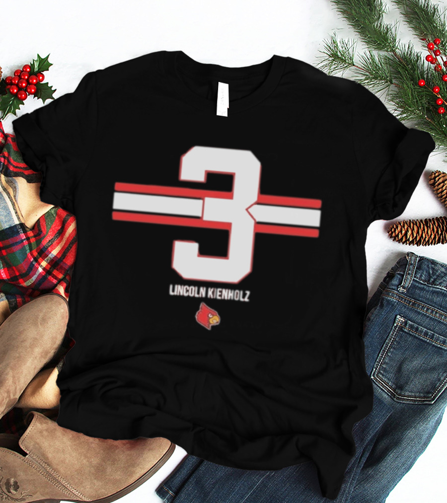 Lincoln Kienholz 3 Stripes Louisville Cardinals T-Shirt