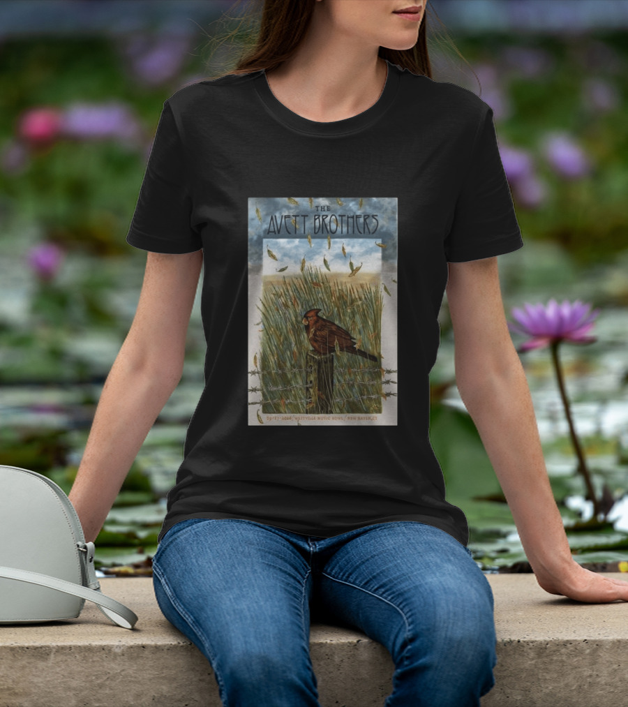 The Avett Brothers Westville Music Bowl New Haven CT Sep 17 2026 Cardinal In Field T-Shirt