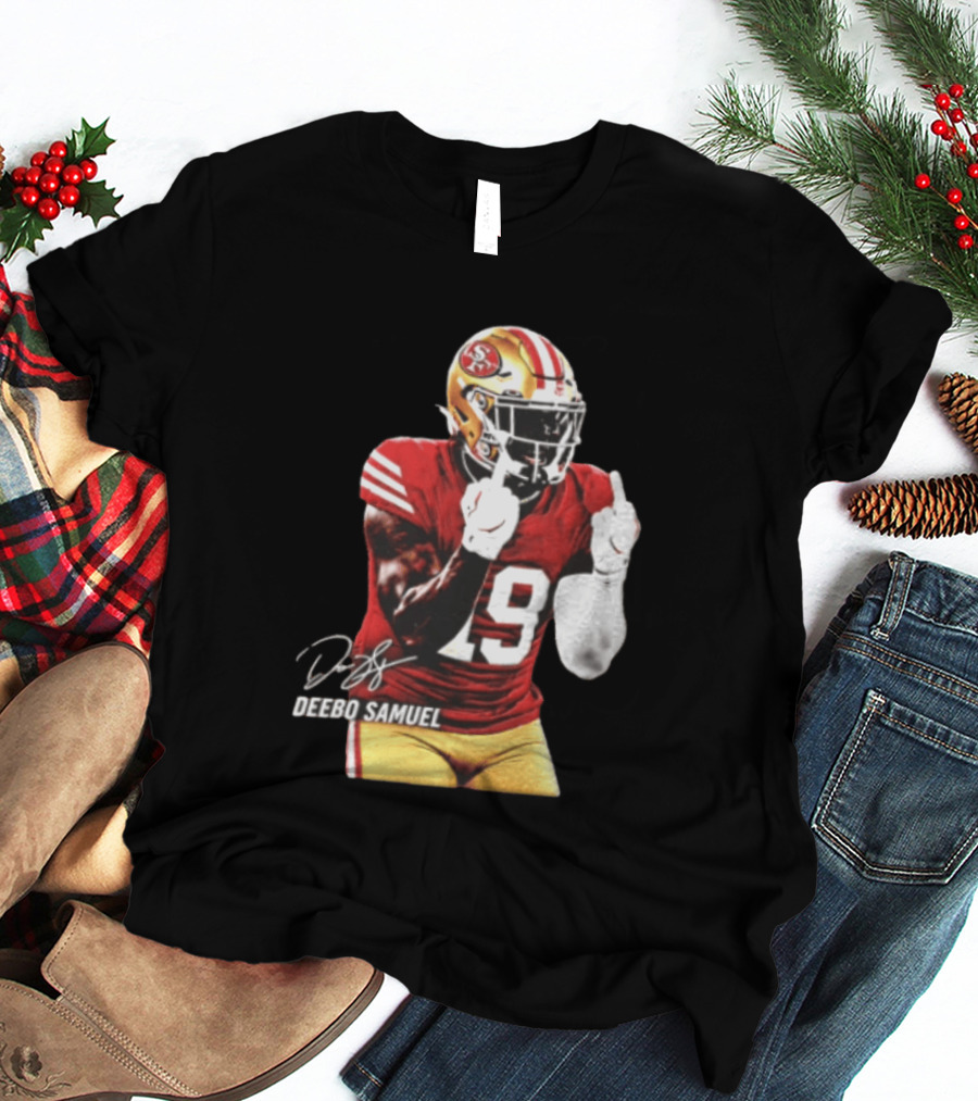 Deebo Samuel Number 19 San Francisco 49ers Signature Gesture T-Shirt