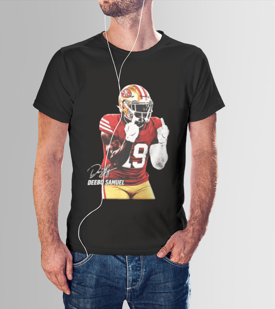 Deebo Samuel Number 19 San Francisco 49ers Signature Gesture T-Shirt