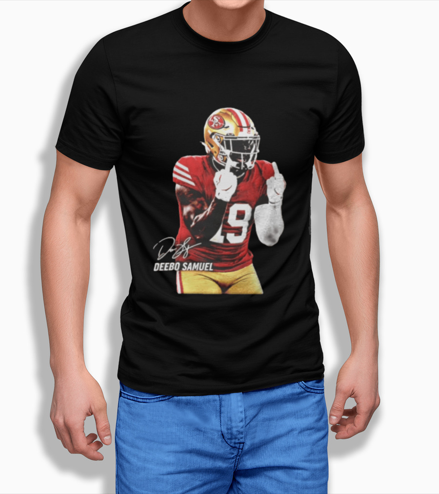 Deebo Samuel Number 19 San Francisco 49ers Signature Gesture T-Shirt