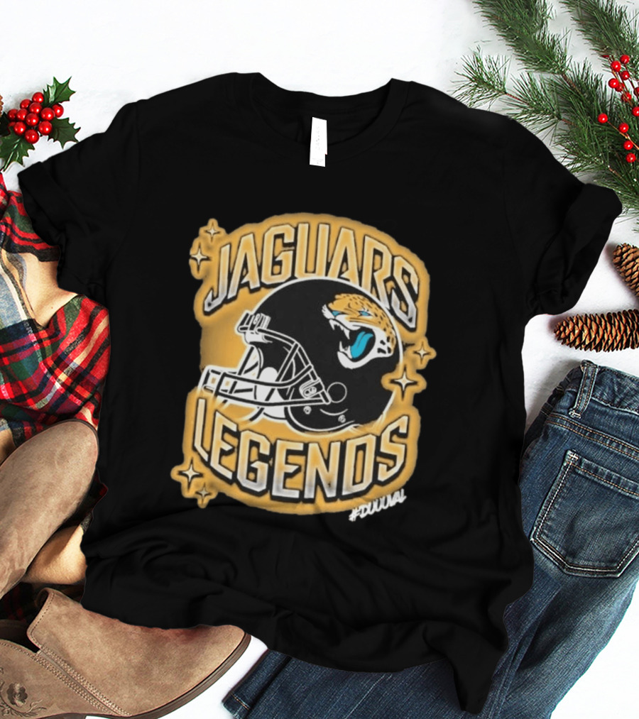 Jacksonville Jaguars Legends DUUUVAL Football Helmet T-Shirt