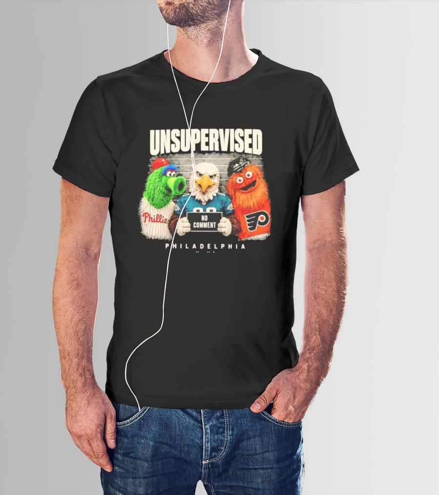 Unsupervised Philadelphia Mascots No Comment Phanatic Eagle Flyers T-Shirt
