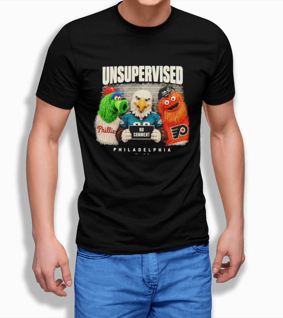 Unsupervised Philadelphia Mascots No Comment Phanatic Eagle Flyers T-Shirt