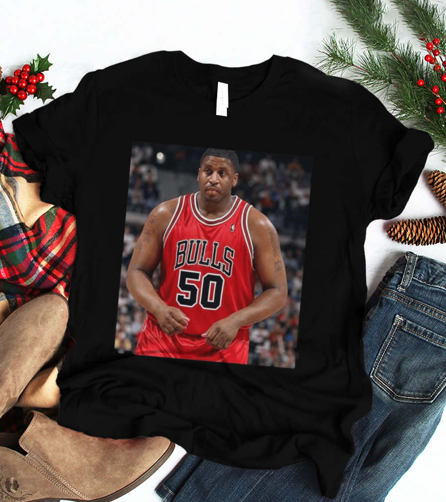 Bulls 50 Michael Sweetney Red Basketball Jersey T-Shirt