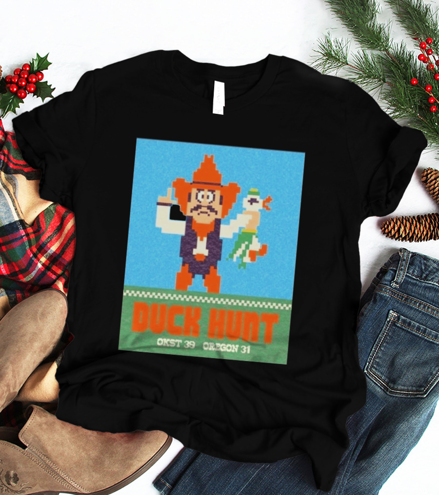Oklahoma State Cowboys Duck Hunt OKST 39 Oregon 31 T-Shirt