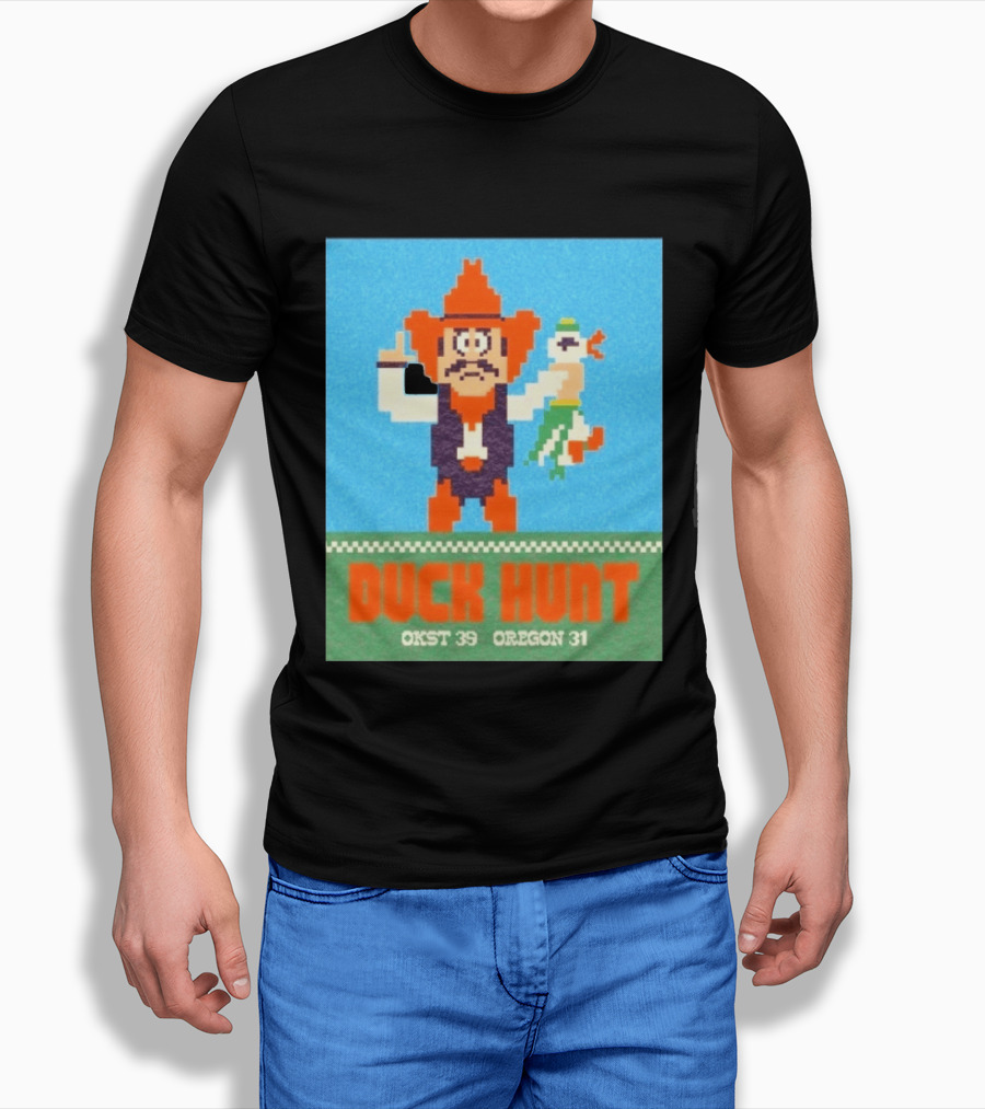 Oklahoma State Cowboys Duck Hunt OKST 39 Oregon 31 T-Shirt