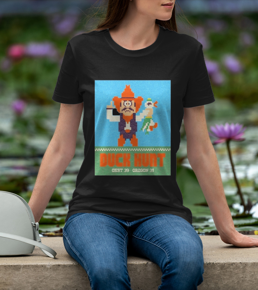 Oklahoma State Cowboys Duck Hunt OKST 39 Oregon 31 T-Shirt