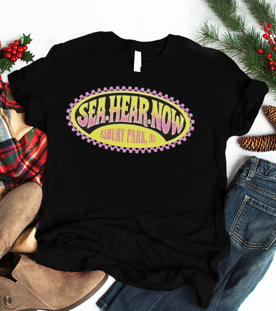 Sea Hear Now Asbury Park NJ Music Festival Retro Surfing Vibes T-Shirt
