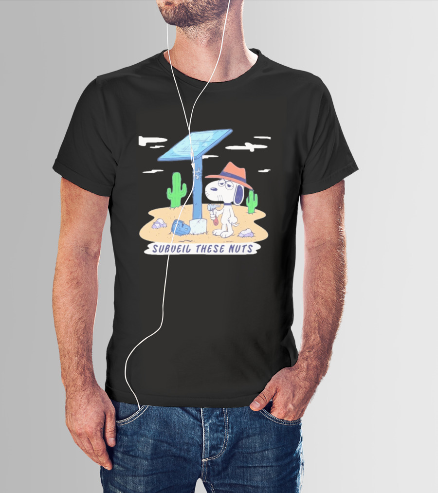 Spike Peanuts Subueil These Nuts Snoopy Desert Solar Panel T-Shirt