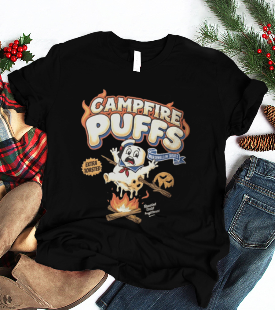 Stay Puft Campfire Puffs Extra Toasted Marshmallow Treats T-Shirt