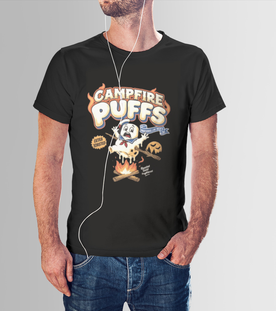 Stay Puft Campfire Puffs Extra Toasted Marshmallow Treats T-Shirt