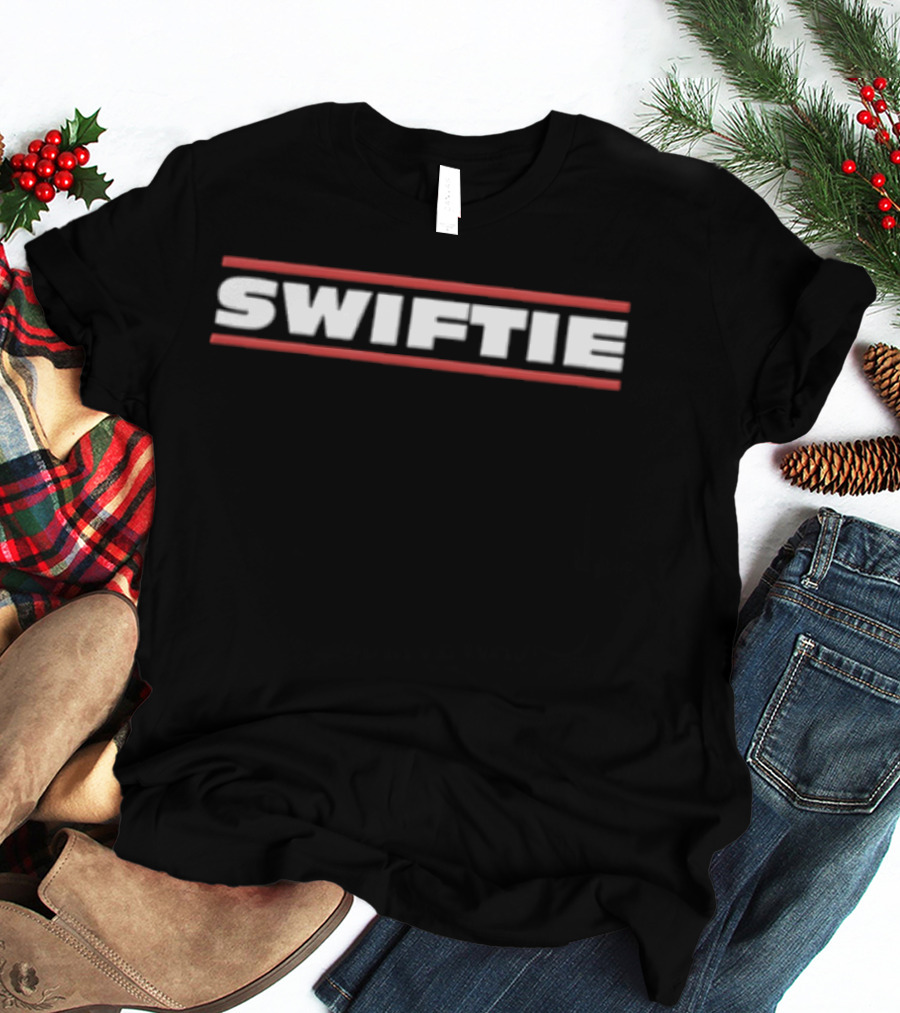 Swiftie Red Lines Parallel Bars White Block T-Shirt