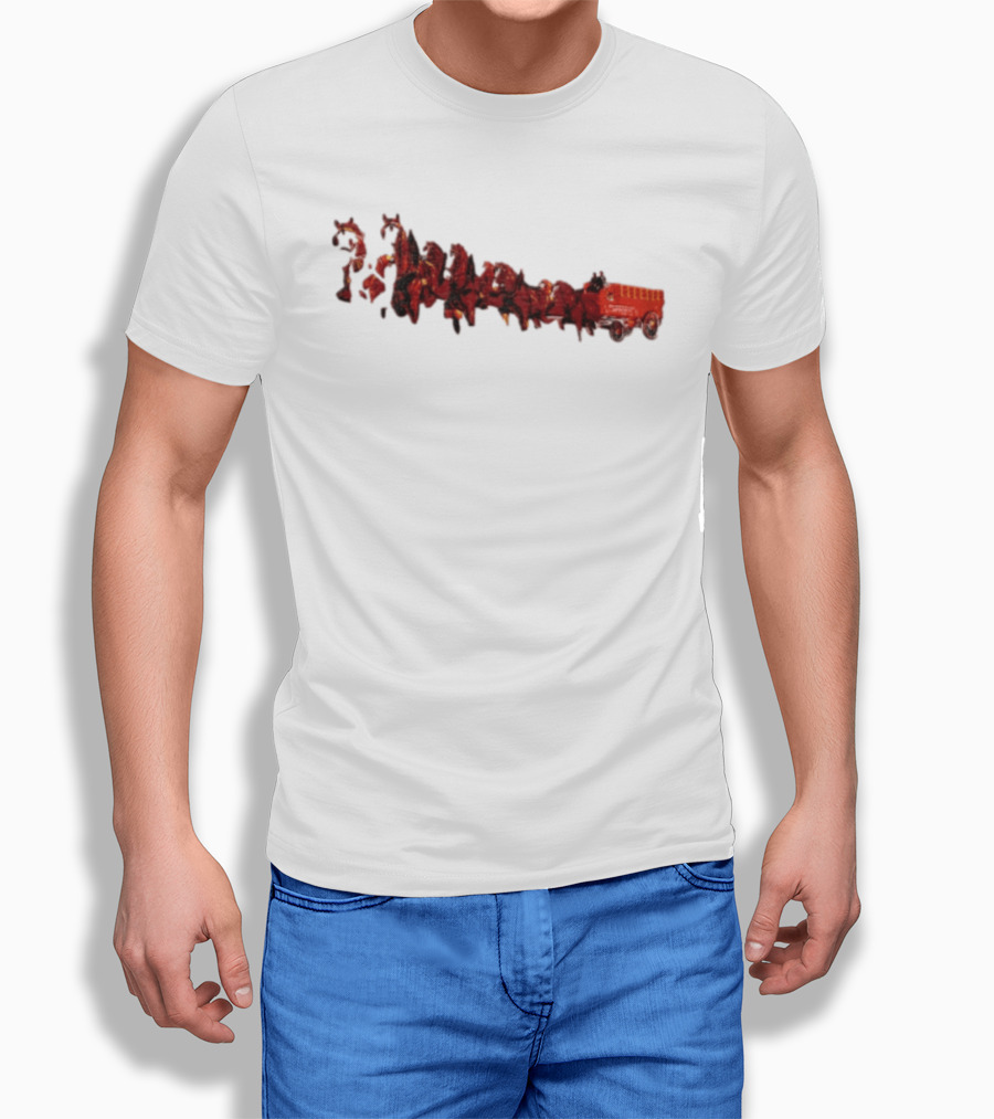 Budweiser Clydesdales Beer Wagon Team Horses T-Shirt