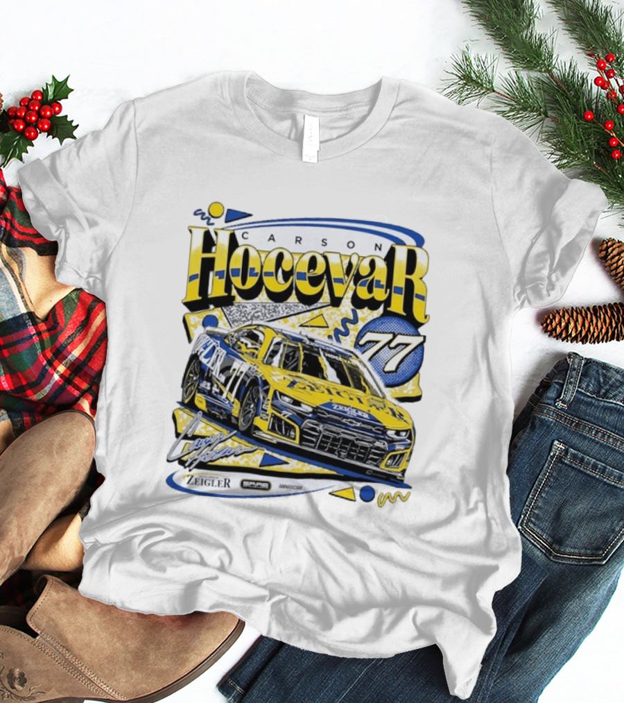 Carson Hocevar 77 NASCAR Spire Motorsports Zeigler Chevrolet Camaro Racing T-Shirt