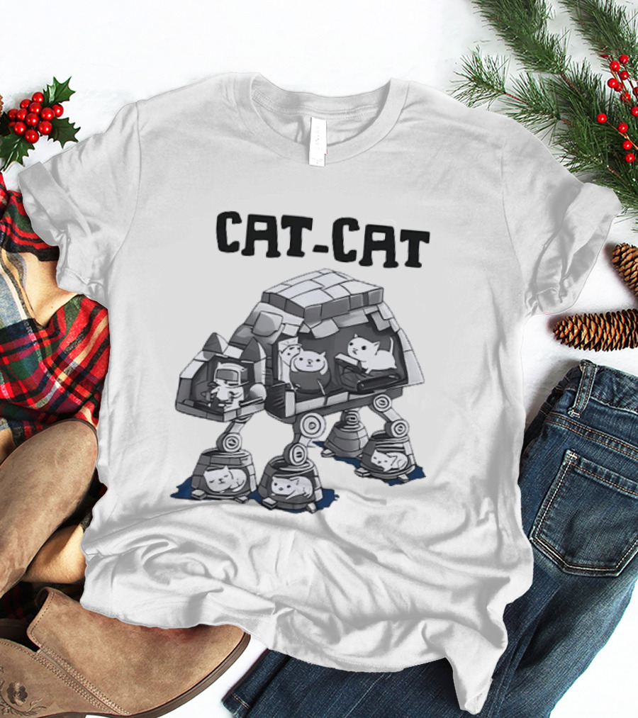 Cat Cat Walker Kittens Star Wars AT AT Sci Fi Feline T-Shirt