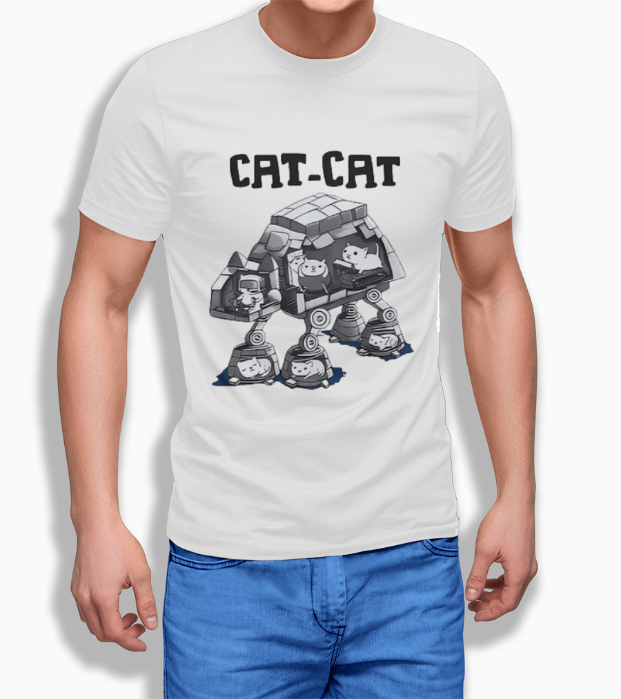 Cat Cat Walker Kittens Star Wars AT AT Sci Fi Feline T-Shirt