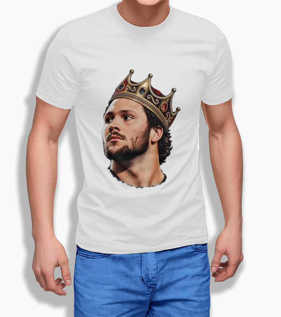 Josh Allen Buffalo Bills King Crown Football T-Shirt