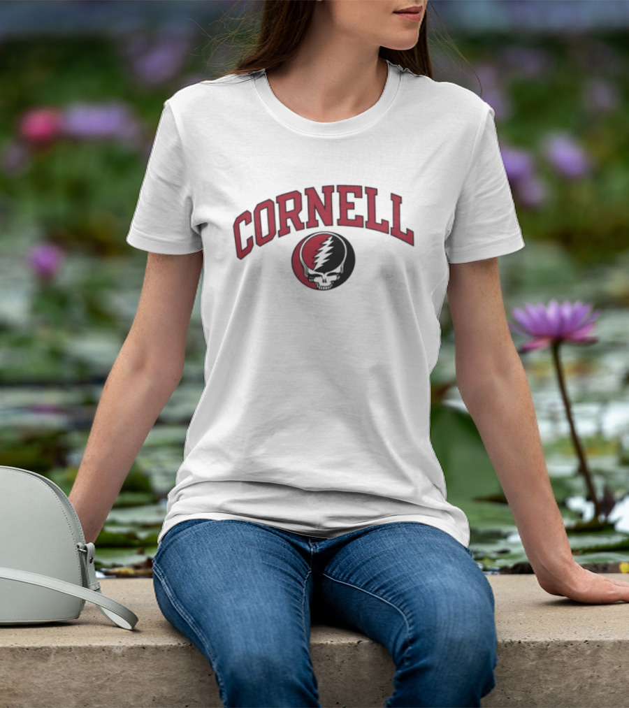 Cornell Football Grateful Dead Skull And Lightning Bolt Collaboration 2026 T-Shirt