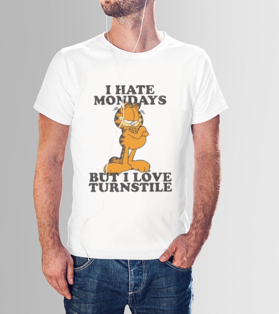 I Hate Mondays Lasagna Cat Love Turnstile T-Shirt