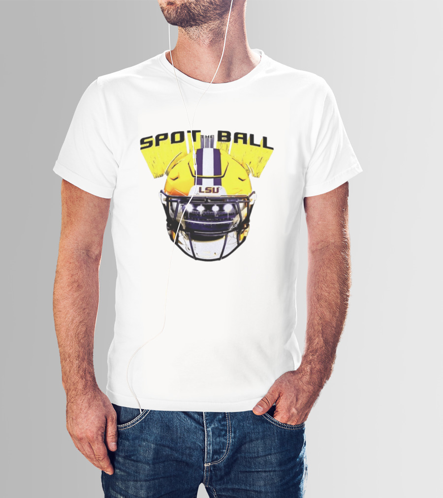LSU Tigers Spot The Ball 2026 Football Helmet T-Shirt