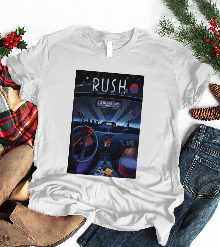 Rush Fifty Tour Cleveland Ohio Rocket Arena September 17 & 19 2026 T-Shirt