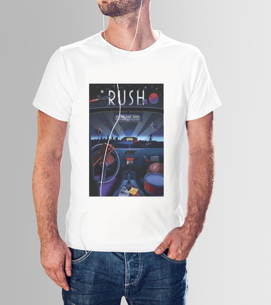 Rush Fifty Tour Cleveland Ohio Rocket Arena September 17 & 19 2026 T-Shirt