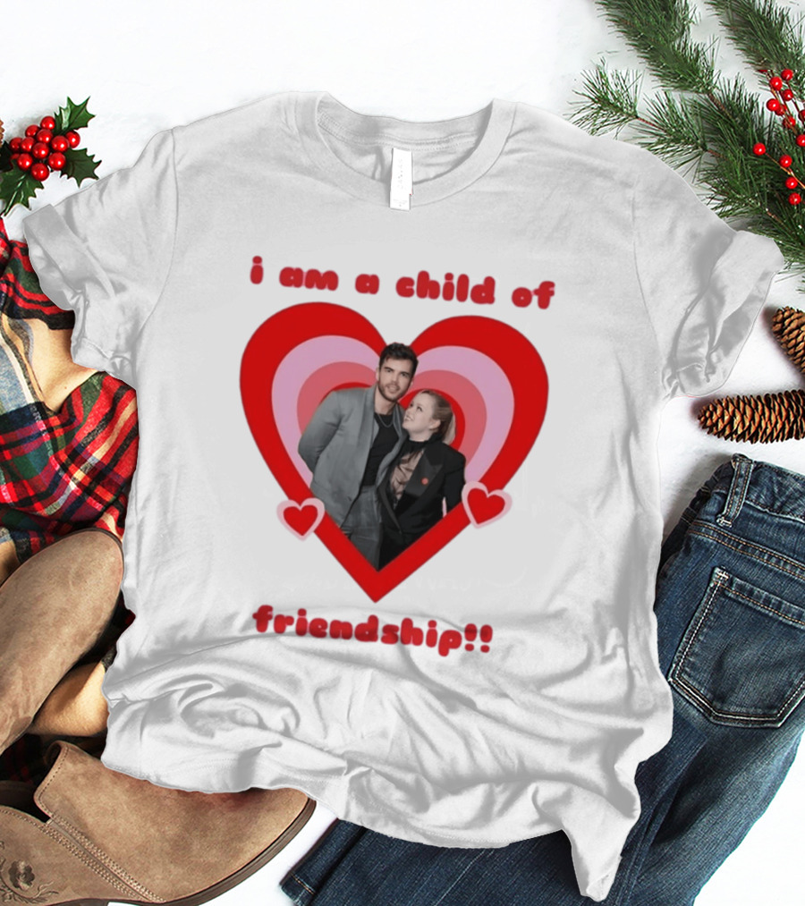 Luke Newton Nicola Coughlan I Am A Child Of Friendship Heart T-Shirt