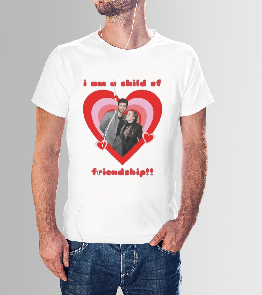 Luke Newton Nicola Coughlan I Am A Child Of Friendship Heart T-Shirt