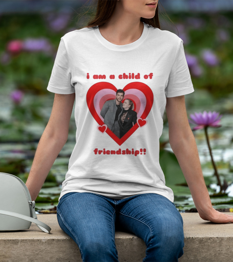 Luke Newton Nicola Coughlan I Am A Child Of Friendship Heart T-Shirt