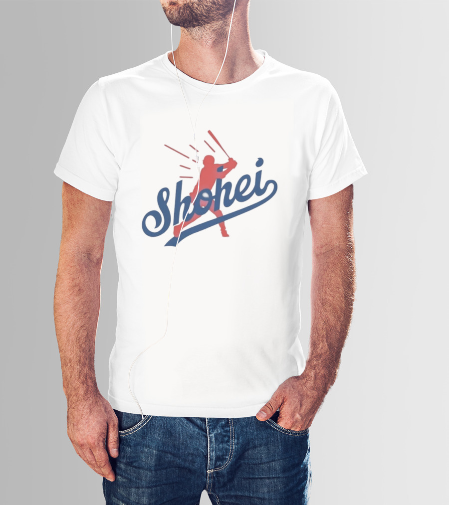 Shohei Ohtani MLB Los Angeles Baseball Player Silhouette Swing T-Shirt