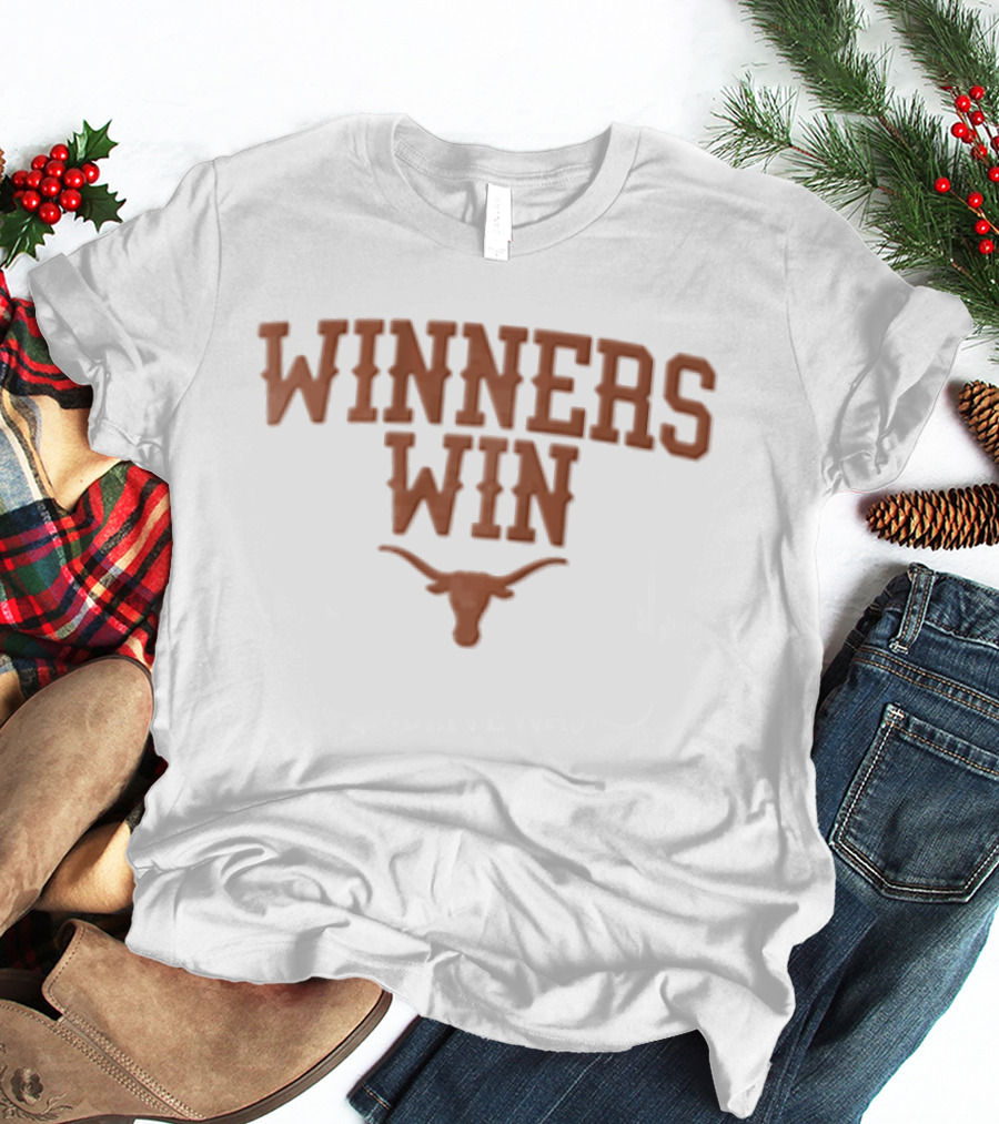 Texas Longhorns Winners Win Burnt Orange Steer Head T-Shirt