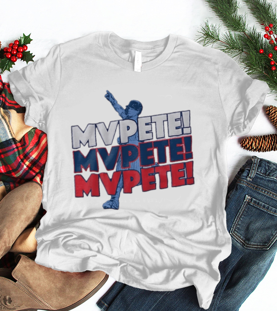 Pete Crow Armstrong Chicago Cubs MVPete Chant Celebration T-Shirt