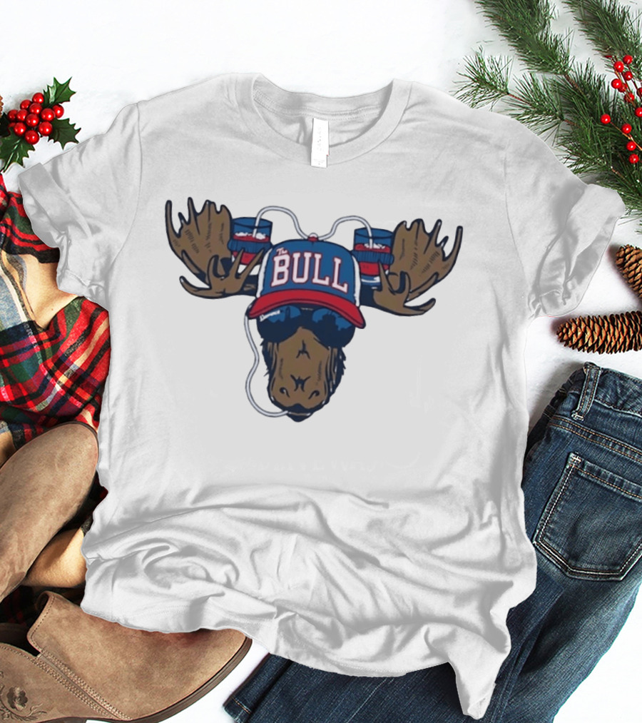 The Bull Moose Hat Beer Drinking Antlers T-Shirt