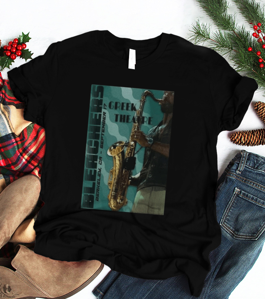 Bleachers Berkeley September 17 Greek Theatre Saxophone Player T-Shirt