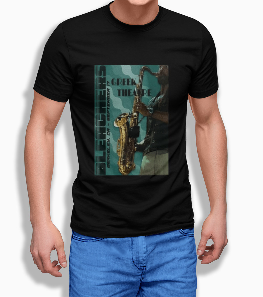 Bleachers Berkeley September 17 Greek Theatre Saxophone Player T-Shirt