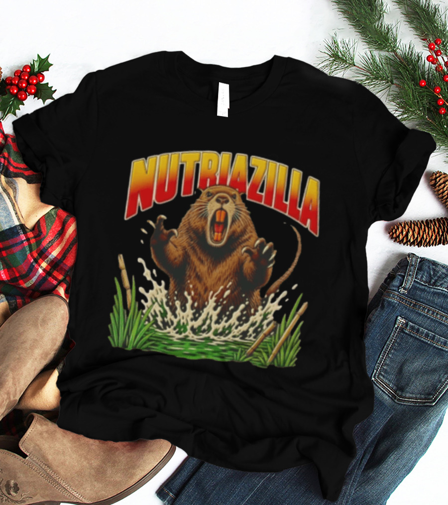 Nutriazilla Giant Nutria Emerging From Water T-Shirt