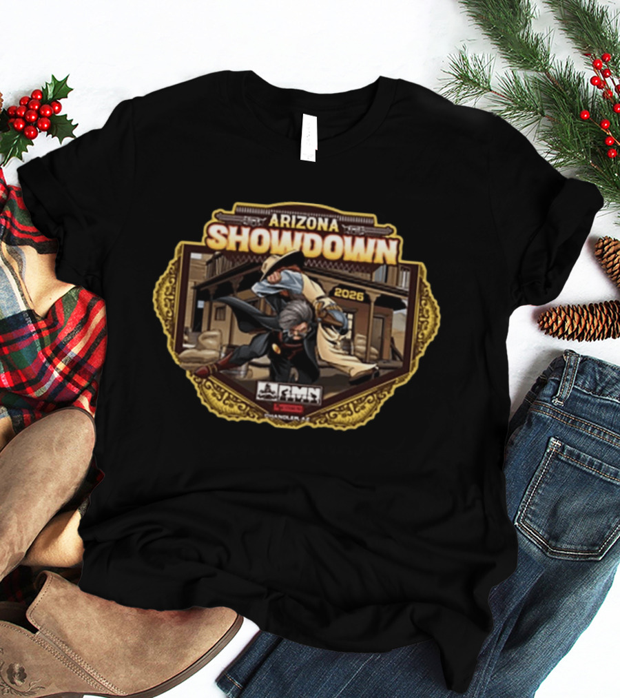 RMN Events Arizona Showdown 2026 Cowboy Fight Scene Vintage Western T-Shirt