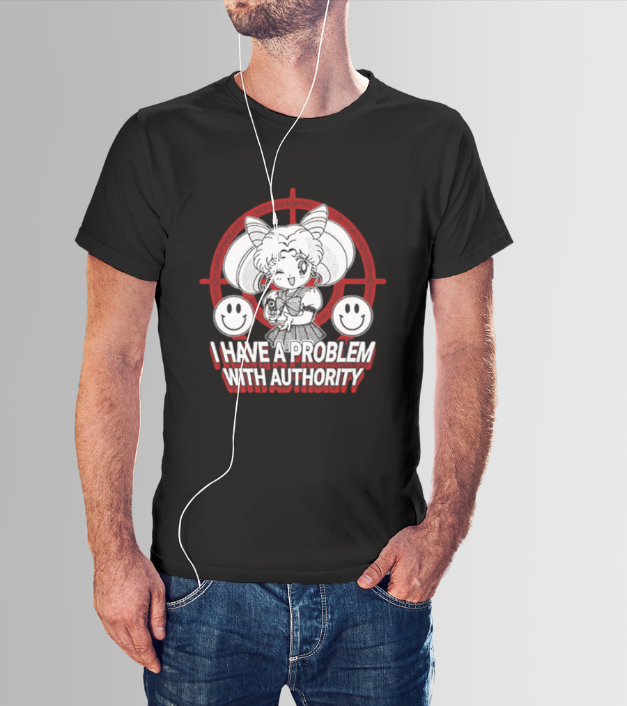 Sailor Moon I Have A Problem With Authority Anime Character Target Smiley Faces T-Shirt