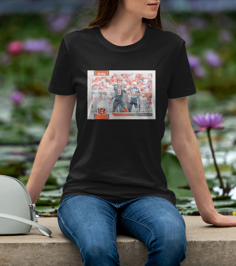 Joe Burrow Cincinnati Bengals Quarterback No 9 Football Card 2026 T-Shirt