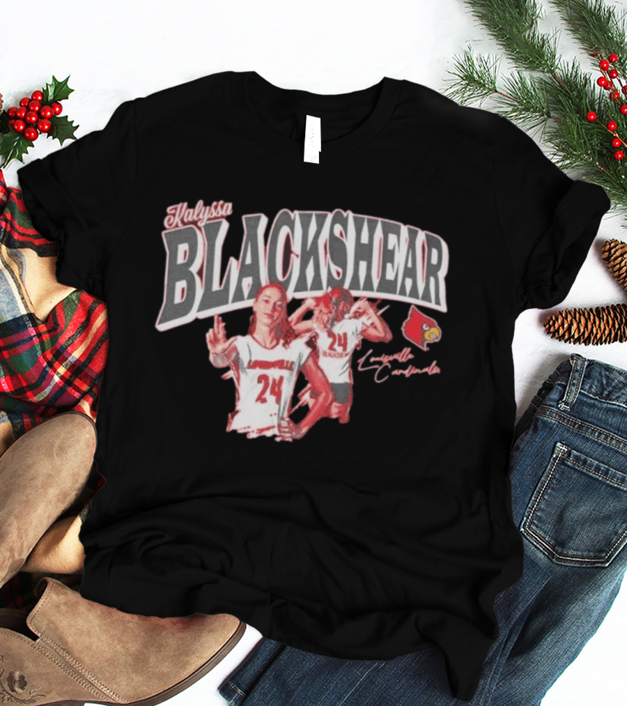 Kalyssa Blackshear Louisville Cardinals 24 Paintbrush T-Shirt