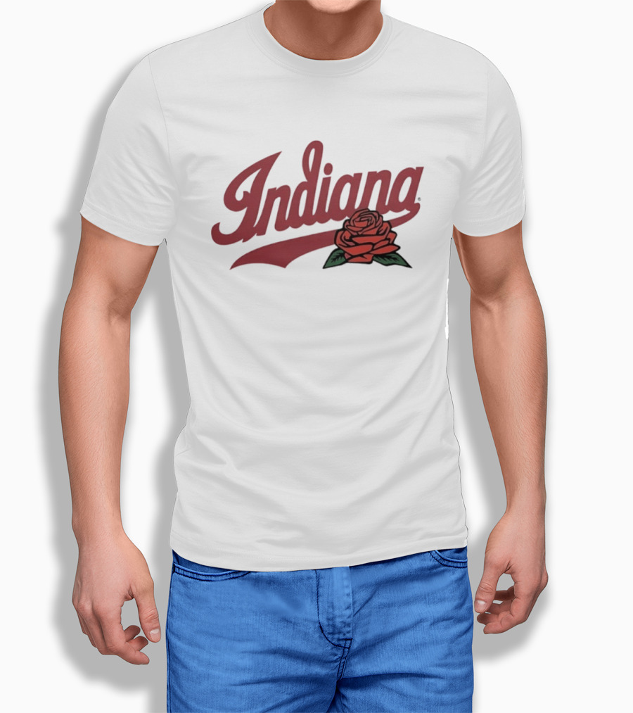 Indiana Rose University College Hoosiers Vintage Floral Script T-Shirt