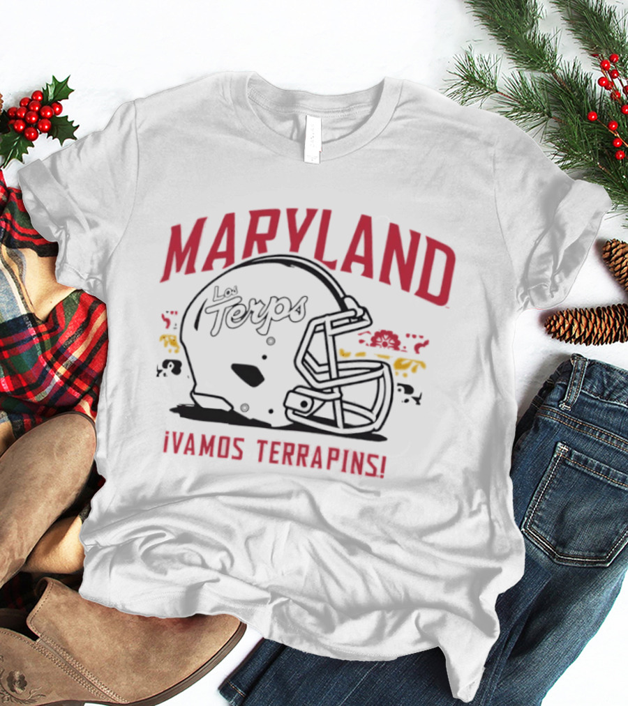 Maryland Terrapins Los Terps Ivamos Terrapins Helmet T-Shirt