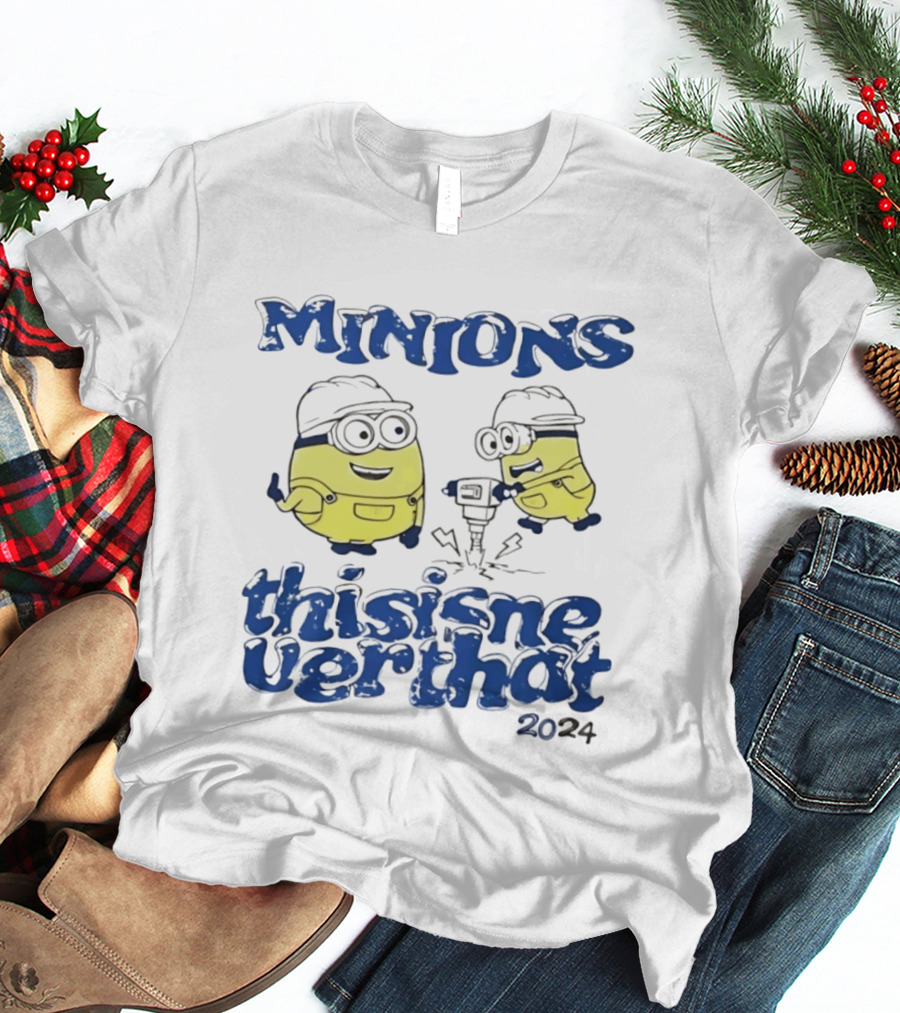 Minions Thisisneverthat 2024 Drilling Fun Collaboration T-Shirt