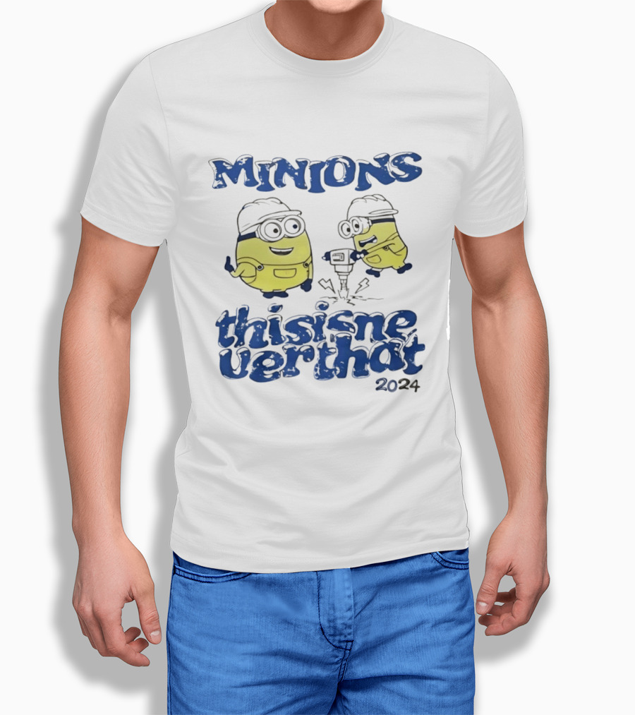 Minions Thisisneverthat 2024 Drilling Fun Collaboration T-Shirt