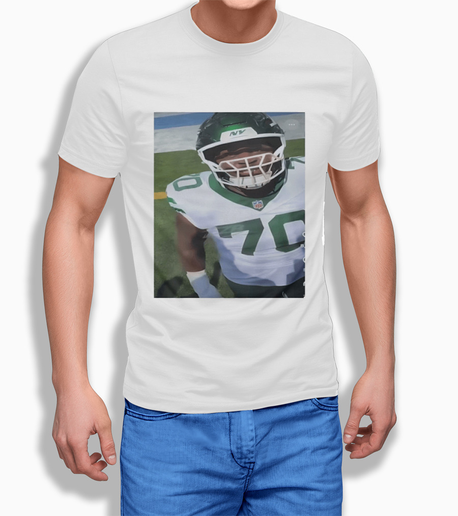 New York Jets Number 70 Football Player NFL Jersey T-Shirt