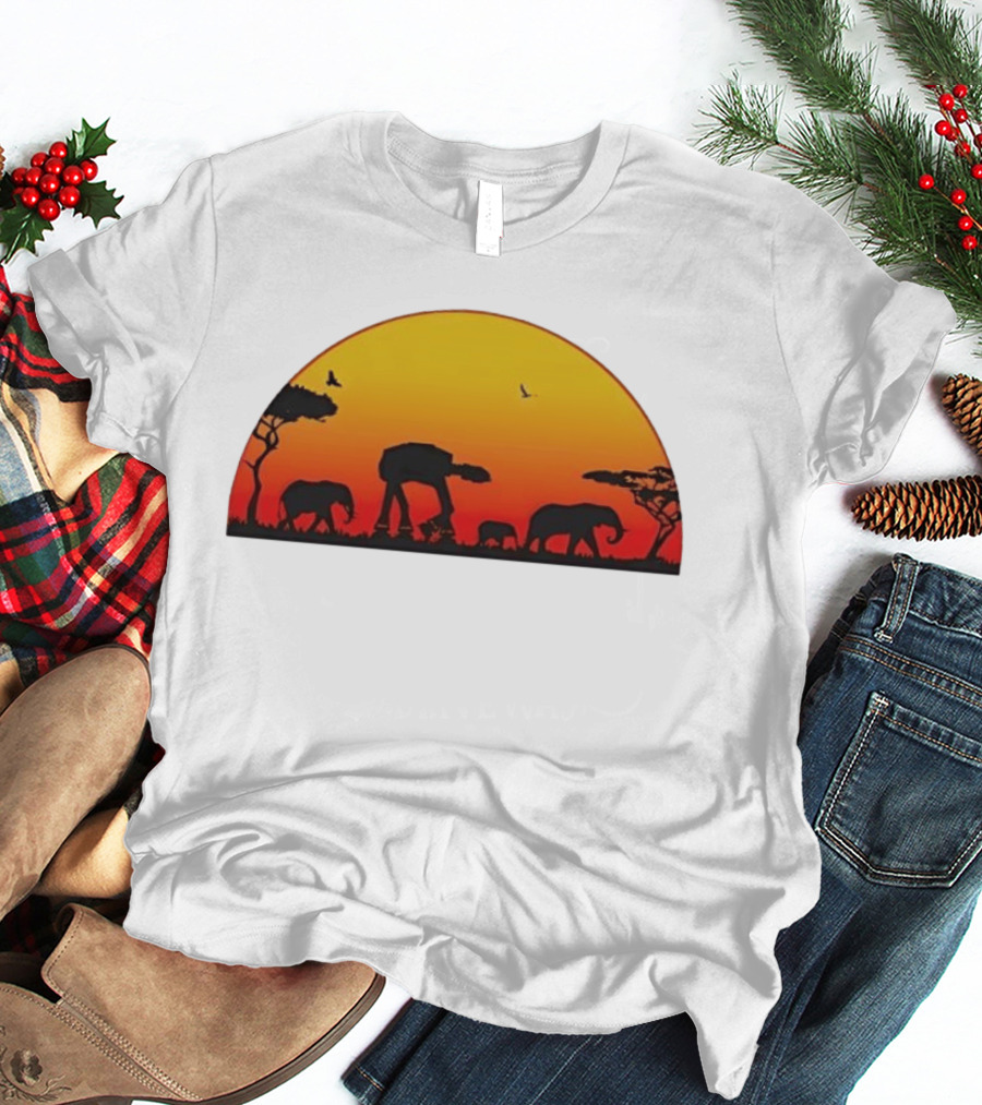 Star Wars AT AT Walker African Savanna Sunset T-Shirt