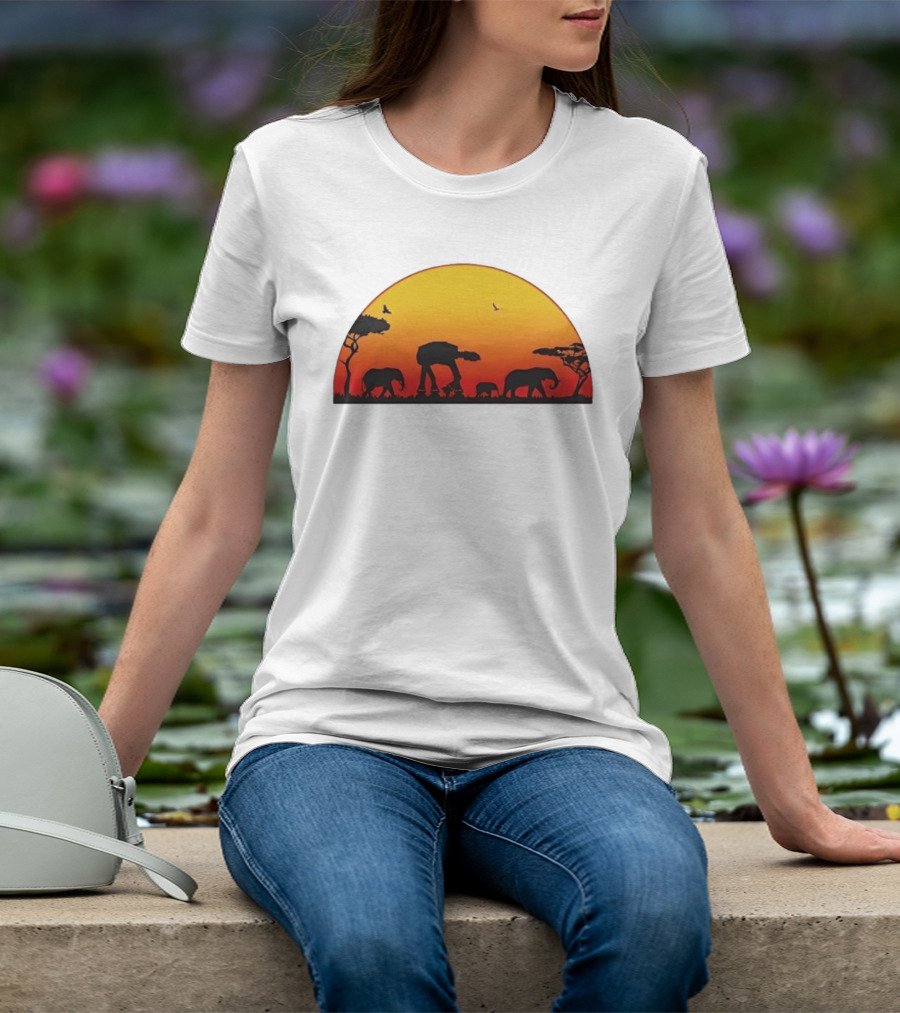 Star Wars AT AT Walker African Savanna Sunset T-Shirt