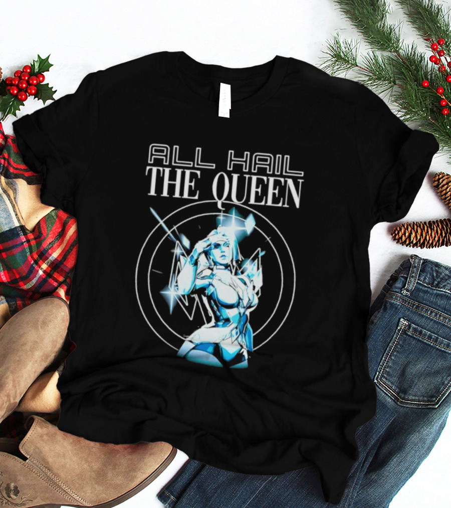 All Hail The Queen Crystal Warrior Fantasy Magic T-Shirt