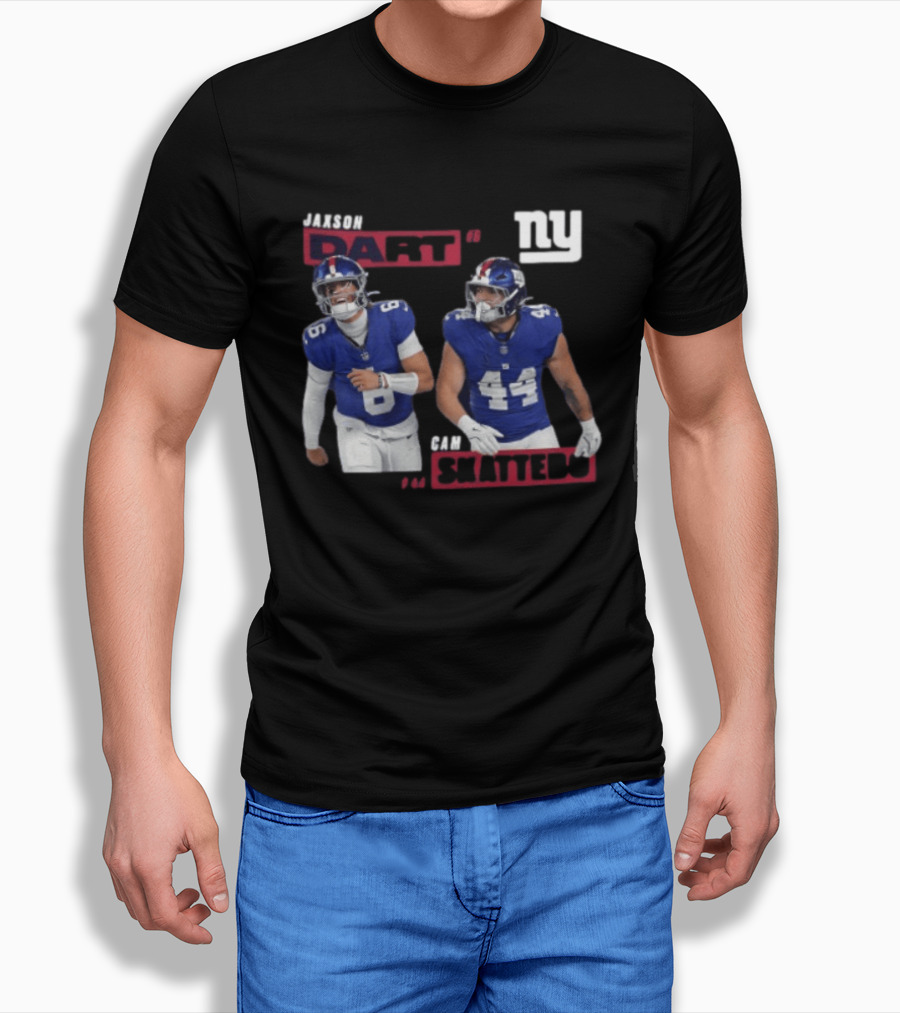 NY Giants Jaxson Dart Cam Skattebo Football Players T-Shirt